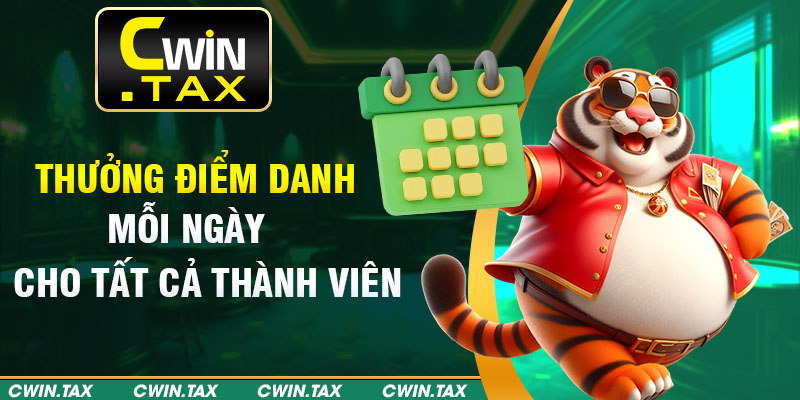 Thưởng điểm danh mỗi ngày cho tất cả thành viên 